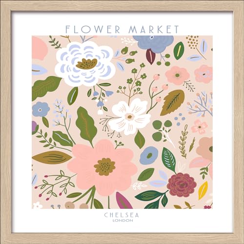 Pro-Art gerahmtes Wandbild Slim Scandic Flower Market II, 32,5x32,5 cm von Pro-Art