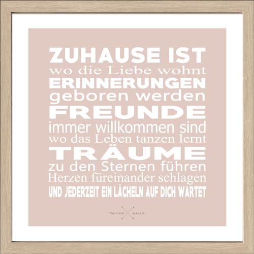 Pro-Art gerahmtes Wandbild Slim Scandic Freunde & Träume, 52,5x52,5 cm von Pro-Art