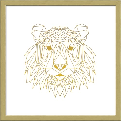 Pro-Art gerahmtes Wandbild Slim Scandic Geometric Lion, 32,5x32,5 cm von Pro-Art