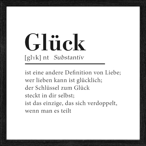 Pro-Art gerahmtes Wandbild Slim Scandic Glück, 32,5x32,5 cm von Pro-Art-Bilderpalette