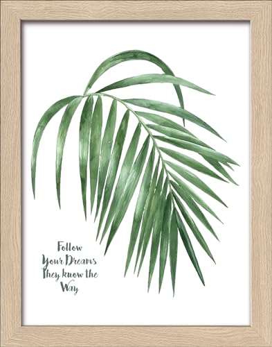 Pro-Art gerahmtes Wandbild Slim Scandic Green Plant Leaf III, 24x19 cm von Pro-Art