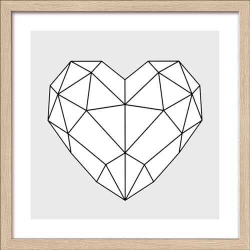 Pro-Art gerahmtes Wandbild Slim Scandic Heart, 32,5x32,5 cm von Pro-Art