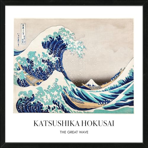 Pro-Art gerahmtes Wandbild Slim Scandic Hokusai The Great Wave, 52,5x52,5 cm von Pro-Art