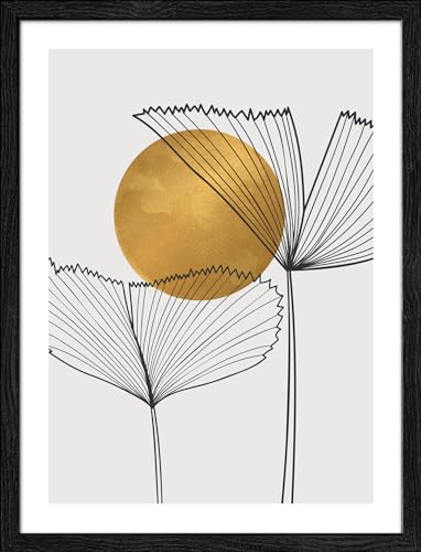 Pro-Art gerahmtes Wandbild Slim Scandic Leaves In The Sun I, 42,5x32,5 cm von Pro-Art