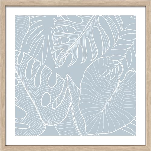 Pro-Art gerahmtes Wandbild Slim Scandic Line-Art-Leaves, 52,5x52,5 cm von Pro-Art