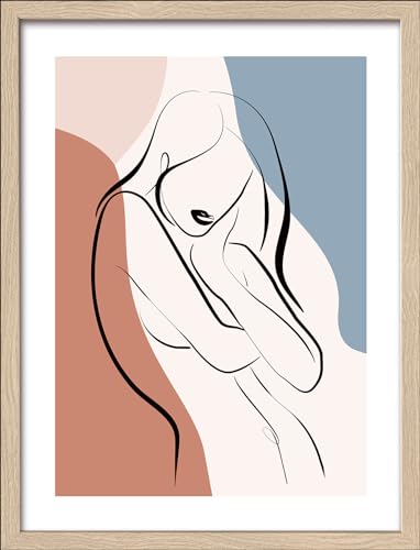 Pro-Art gerahmtes Wandbild Slim Scandic Line Art Woman VII, 42,5x32,5 cm von Pro-Art
