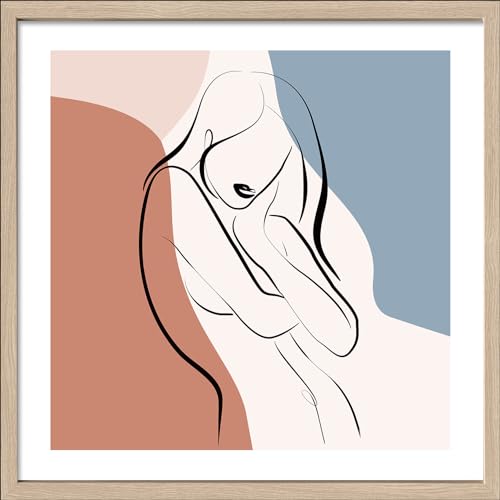 Pro-Art gerahmtes Wandbild Slim Scandic Line Art Woman VII, 52,5x52,5 cm von Pro-Art