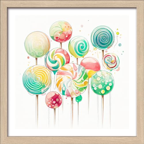 Pro-Art gerahmtes Wandbild Slim Scandic Lollies I, 28x28 cm von Pro-Art