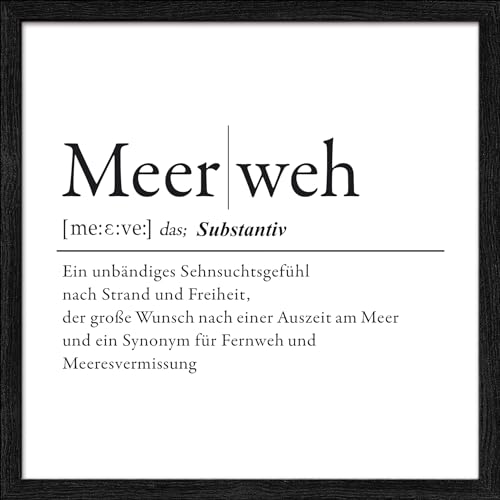 Pro-Art gerahmtes Wandbild Slim Scandic Meerweh, 32,5x32,5 cm von Pro-Art-Bilderpalette
