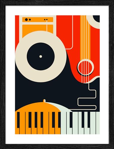 Pro-Art gerahmtes Wandbild Slim Scandic Music II, 42,5x32,5 cm von Pro-Art