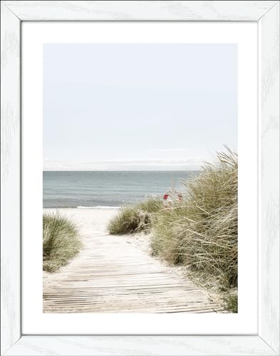 Pro-Art gerahmtes Wandbild Slim Scandic Nordic Beach V, 24x19 cm von Pro-Art-Bilderpalette