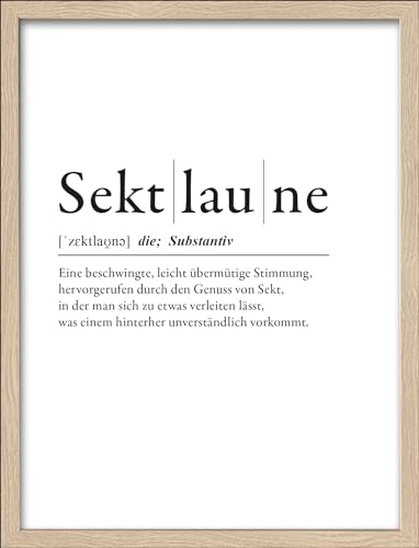 Pro-Art gerahmtes Wandbild Slim Scandic Sektlaune, 42,5x32,5 cm von Pro-Art-Bilderpalette
