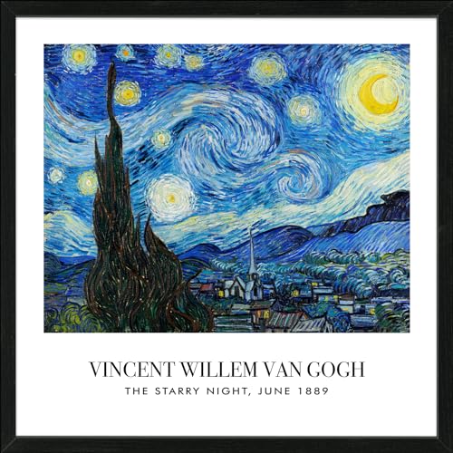 Pro-Art gerahmtes Wandbild Slim Scandic Van Gogh The Stary Night, 52,5x52,5 cm von Pro-Art