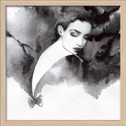 Pro-Art gerahmtes Wandbild Slim Scandic Watercolour painted woman, 32,5x32,5 cm von Pro-Art