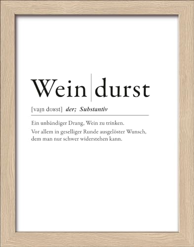Pro-Art gerahmtes Wandbild Slim Scandic Weindurst, 24x19 cm von Pro-Art-Bilderpalette