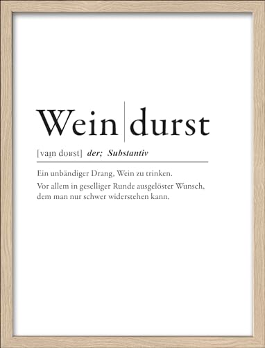 Pro-Art gerahmtes Wandbild Slim Scandic Weindurst, 42,5x32,5 cm von Pro-Art-Bilderpalette
