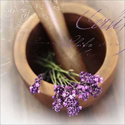 Pro-Art gla728d Wandbild Glas-Art "Lovely lavender I", 20 x 20 cm von Pro-Art
