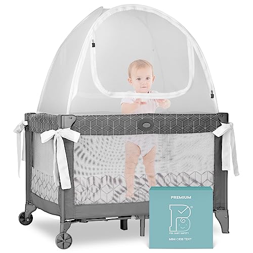 Pro Baby Safety Premium Pop Up Kinderbett-Zelt, Pack N Play Kinderbett-Abdeckung, um das Baby vor Klettern, Baldachin-Netzabdeckung – stabile und stilvolle Kinderbett-Topper, Moskitonetz von Pro Baby Safety