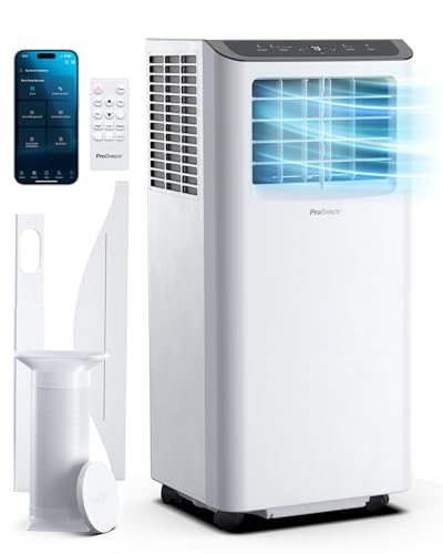 Pro Breeze™ 4-in-1 Mobile Klimaanlage mit 9000 BTU - Luftkühler, Ventilator, Luftentfeuchter, Nachtmodus - Klimagerät mit Energieklasse A, Fensterabdichtung Set, Fernbedienung und 24h Timer von Pro Breeze