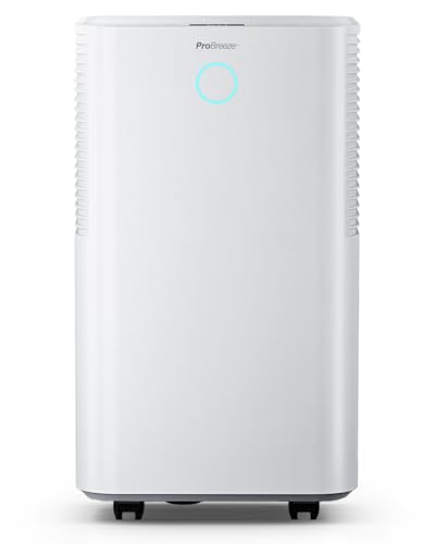 Pro Breeze OmniDry Luftentfeuchter 12L/24h Entfeuchtungsleistung - Luftentfeuchter elektrisch, Feuchtigkeitssensor, Ablaufschlauch, Digitalanzeige, Schlafmodus, Timer - Gegen Feuchtigkeit, Schimmel von Pro Breeze