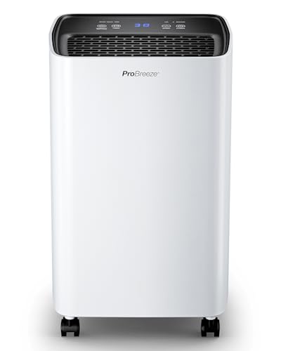 Pro Breeze Luftentfeuchter 6L in 24h Entfeuchtungsleistung - Dehumidifier - Luftentfeuchter elektrisch mit 2L Wassertank, Wäschetrockner, automatischem Feuchtigkeitssensor, Timer - Gegen Schimmel von Pro Breeze