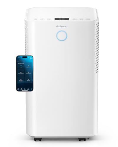 Pro Breeze OmniDry Luftentfeuchter mit App & WLAN, 12L in 24h Entfeuchtungsleistung - Luftentfeuchter elektrisch mit Wäschemodus, Feuchtigkeitssensor, Timer - Gegen Schimmel - Entfeuchter für bis 25m² von Pro Breeze