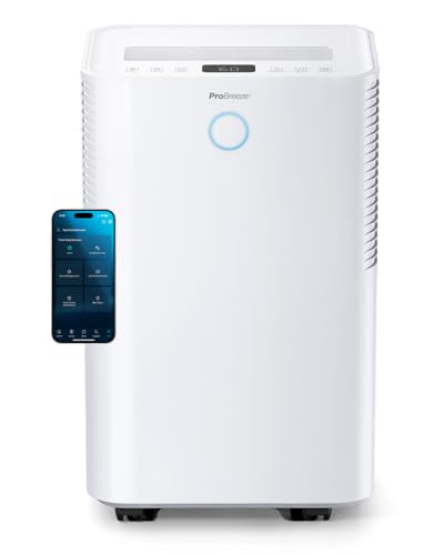 Pro Breeze OmniDry Luftentfeuchter mit App & WLAN, 20L in 24h Entfeuchtungsleistung - Luftentfeuchter elektrisch mit Wäschemodus, Feuchtigkeitssensor, Timer - Gegen Schimmel - Entfeuchter Dehumidifier von Pro Breeze