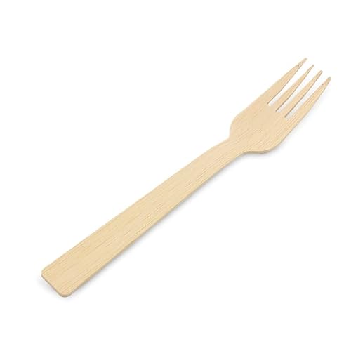100 Bio Gabeln Einweggabel Salatgabeln Imbiss Holzgabeln aus Bambus 17cm Premium Qualität von Pro DP