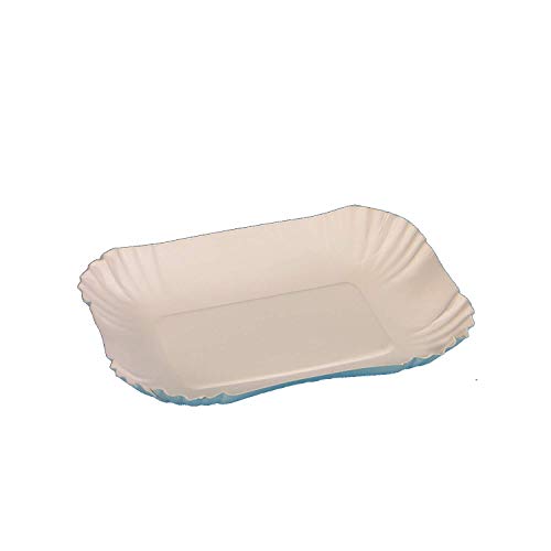 1000 Bio Frischfaser Pappschalen BIO41 13x18x3cm Imbissschalen Currywurstschalen Pommesschalen Snackschalen, 100% Papierfaser biologisch abbaubar, ohne Recyclingmaterial - Inkl. Verpackungslizenz in D von Pro DP