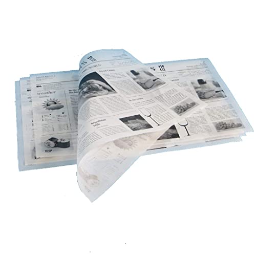 1000 Blatt Bio Einschlagpapier Hamburgerpapier Sandwichpapier Frischhaltepapier Pergamentersatz fettdicht Zeitung/mit Zeitungsdruck 38,5x50cm XL - Inkl. VerpackG in D von Pro DP