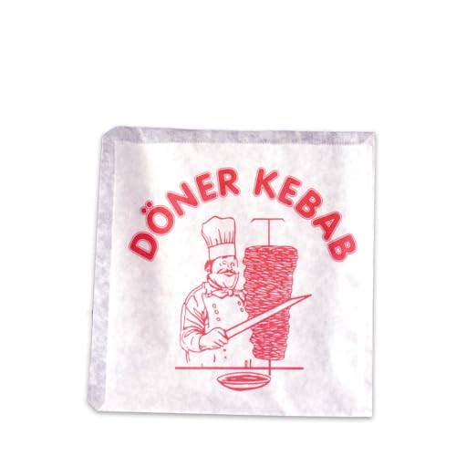 1000 Dönertaschen Dönertüten Döner Kebab Beutel 16x16cm Kraft weiß mit Neutraldruck in rot 1000 Dönertaschen Dönertüten Döner Kebab Beutel 16x16cm Kraft weiß mit Neutraldruck in rot von Pro DP