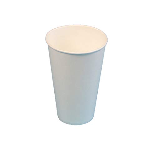 1000 Pappbecher Papptrinkbecher Trinkbecher Colabecher Kaltgetränkebecher Ausschankbecher Papier 0,4l 400ml weiß mit Eichstrich - Made in Germany - Inkl. Verpackungslizenz in D von Pro DP