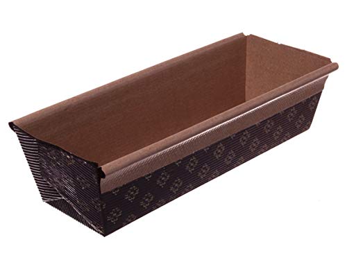 480 Einwegbackformen Papierbackformen Einmal Backform Papier mit Backtrenn Funktion "Sandkuchen" eckig 235x80x75mm - Inkl. Verpackungslizenz in D von Pro DP