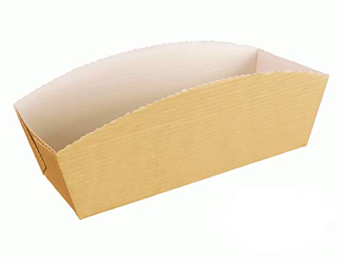 504 Einwegbackformen Papierbackformen Einmal Backform Papier mit Backtrenn Funktion Sandkuchen eckig 180x66x75mm - Inkl. Verpackungslizenz in D von Pro DP