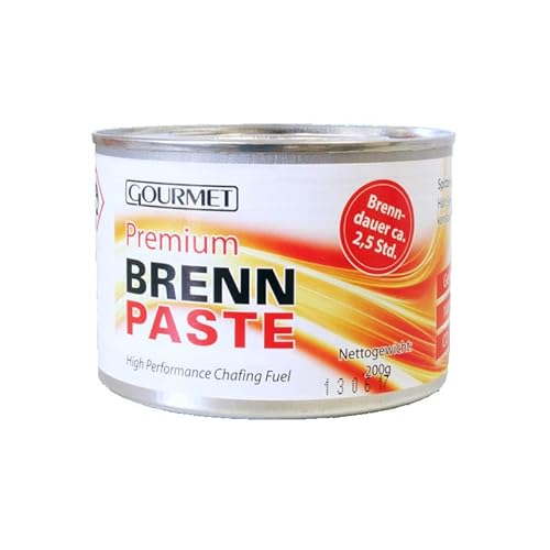 72 Dosen Sicherheitsprennpaste Brennpaste Chaving Dish Brenngel Gourmet Dose á200g Ethanol 2,5h geruchsarm von Pro DP