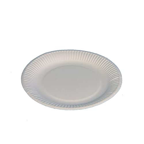 Pro DP 1000 Bio Frischfaser Pappteller rund Ø20cm Kuchenpappen Imbissteller Papierteller Einwegteller Einweggeschirr - Inkl. VerpG in D von Pro DP