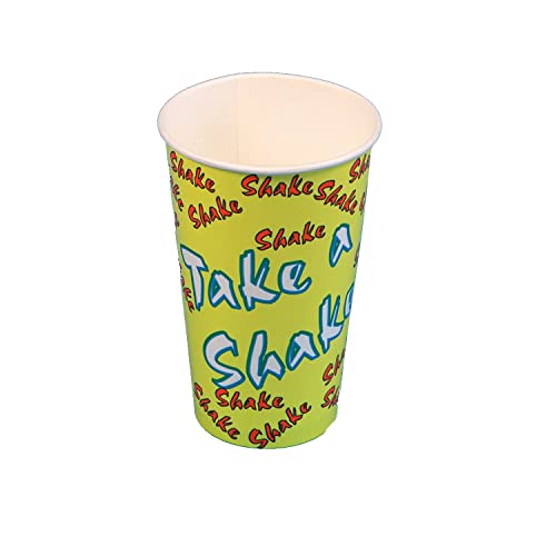 Pro DP 1000 Shakebecher Pappbecher Papptrinkbecher Trinkbecher Kaltgetränkebecher für Milchshakes usw. 0,4l 400ml, Neutraldesign Take a Shake Qualität Made in Germany - Inkl. VerpG in D von Pro DP
