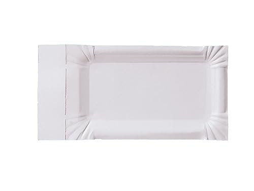 Pro DP 2000 Pappteller Imbisspappen Papierteller mit Abriss, abtrennbarer Wurstanfasser 8x18+3cm Bio Frischfaser weiß - Inkl. VerpackG in D von Pro DP