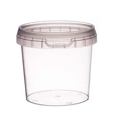 Pro DP 448 Verpackungsbecher Feinkostbecher klar mit Originalitätsverschluss Sicherheitsverschluss 240ml 240ccm Ø95mm von Pro DP