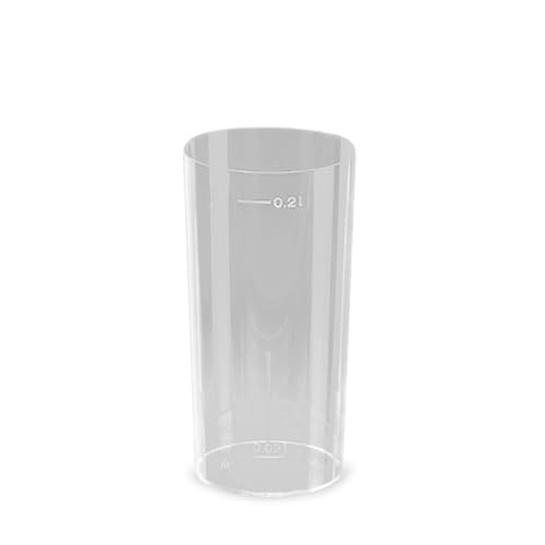 Pro DP 500 Longdrink Kunststoffgläser Cocktailglas PS Einweg klar Eichstrich bei 2cl & 200ml recycelbar von Pro DP