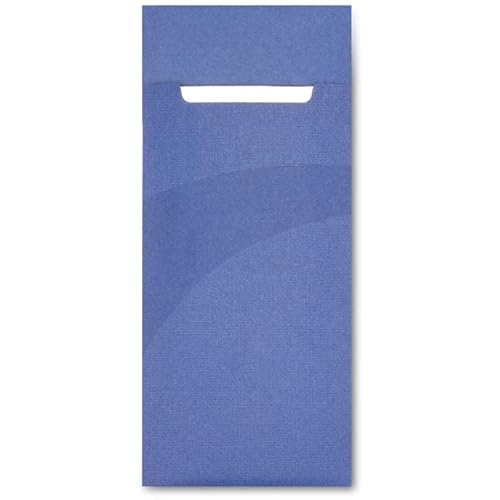 Pro DP 520 Bestecktaschen Serviettentaschen Hartpapier 85x200mm Blau inklusive Serviette 40x40cm 2lg weiß von Pro DP