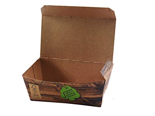 Pro DP 600 Bio Snackboxen Chickenbox Fastfood Fingerfood Snackbox Enjoy Green 124x65x50mm FSC kompostierbar - Made in Germany - Inkl. Verpackungslizenz inD von Pro DP