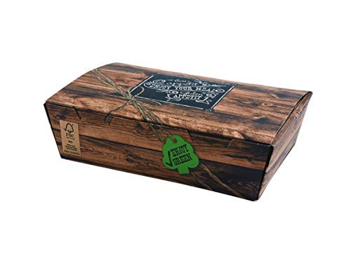 Pro DP Bio Snackboxen Chickenboxen Fingerfood Nugget Snackbox XL Enjoy Green 180x120x47mm FSC kompostierbar - Made in Germany - Inkl. Verpackungslizenz in D von Pro DP