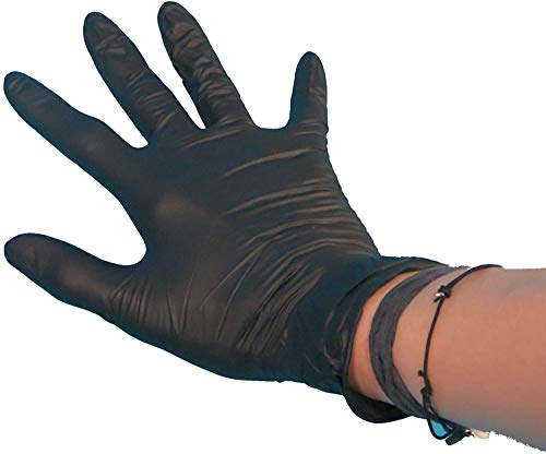 Pro DP Einmalhandschuhe Latex schwarz ungep.S 100St von Pro DP