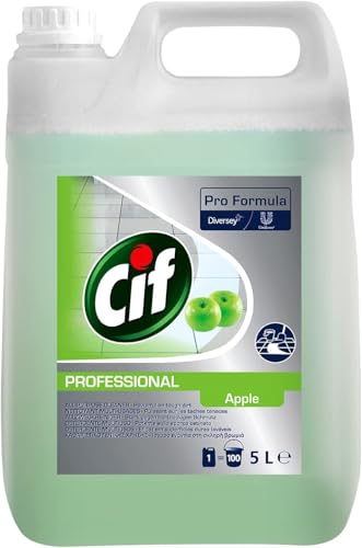 Cif Professional Allzweckreiniger Apfel - Zuverlässige Reinigung für gründliche Sauberkeit, professionelle Ergebnisse mit erfrischendem Apfelduft, 5L Kanister von Pro Formula