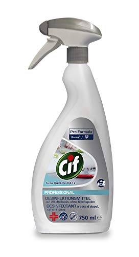 Cif Professional Quick Des Desinfektionsmittel auf Alkoholbasis für Flächen und Geräte 750 ml Sprühflasche HACCP Cif Professional Quick Des Desinfektionsmittel auf Alkoholbasis für Flächen und Geräte 750 ml Sprühflasche HACCP von Pro Formula