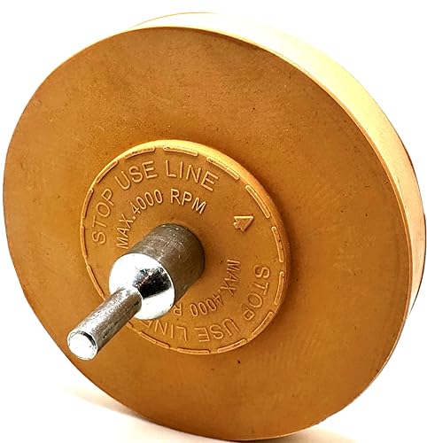 Pro-Graad Aufkleber-Entferner Rad, Vollgummi-Radierer mit Bohreradapter, entfernt Grafiken, Vinyl-Aufkleber, Nadelstreifen, Auto-Embleme, Klebstoffentferner von Pro-Graad
