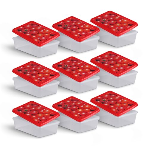 Frischhaltedosen für Lebensmittel 1,25 L (9er Pack) Vorratsdose, Aufbewahrungsbox für Obst, Gemüse oder Snacks, Meal Prep Box, Lunchbox von Pro Home