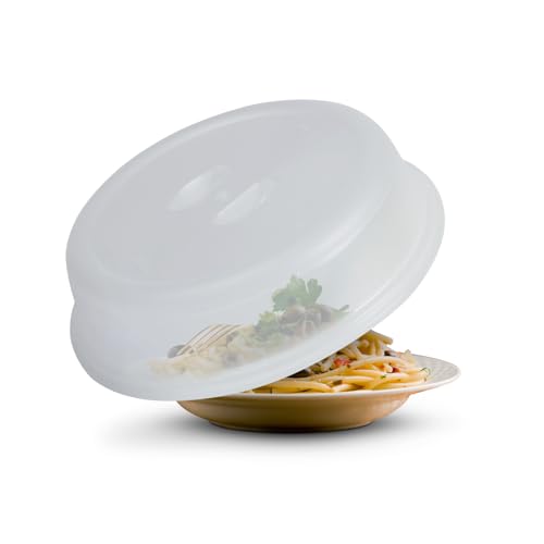 Mikrowellenabdeckung Ø26 x 7cm, (2er Set) Geschirrhülle für die Mikrowelle - Mikrowellenhaube, Spritzschutz, Mikrowellendeckel transparent von Pro Home