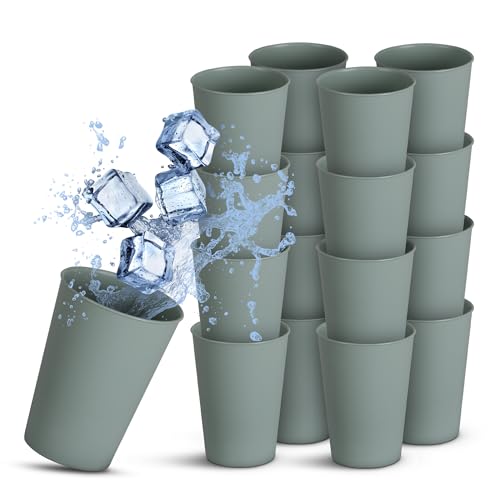 Pro Home (16er Pack Kunststoffbecher wiederverwendbar - BPA Frei - Spülmaschinenfest - (0,2L) Bruchfester PP - Partybecher Mehrweg, Camping Geburtstag von Pro Home